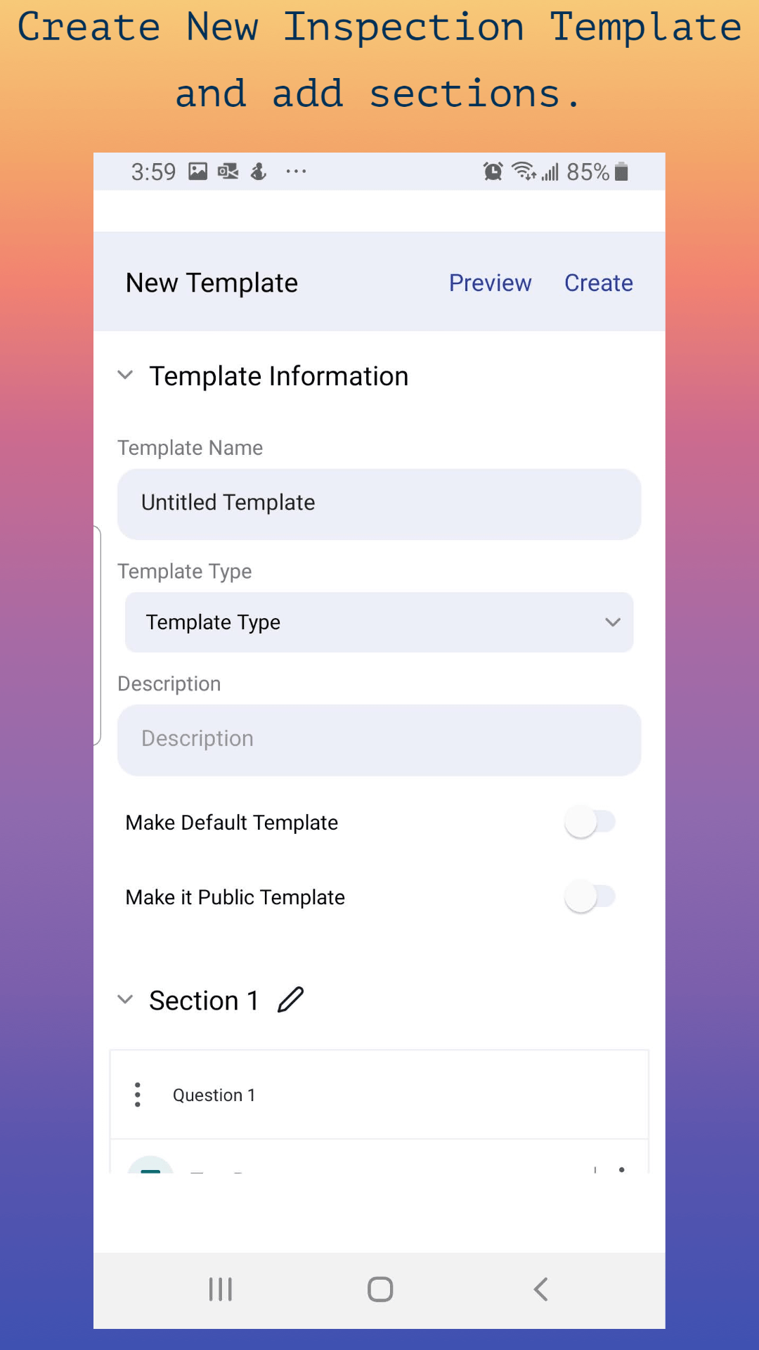 screenshot of eAuditor Audits & Inspections